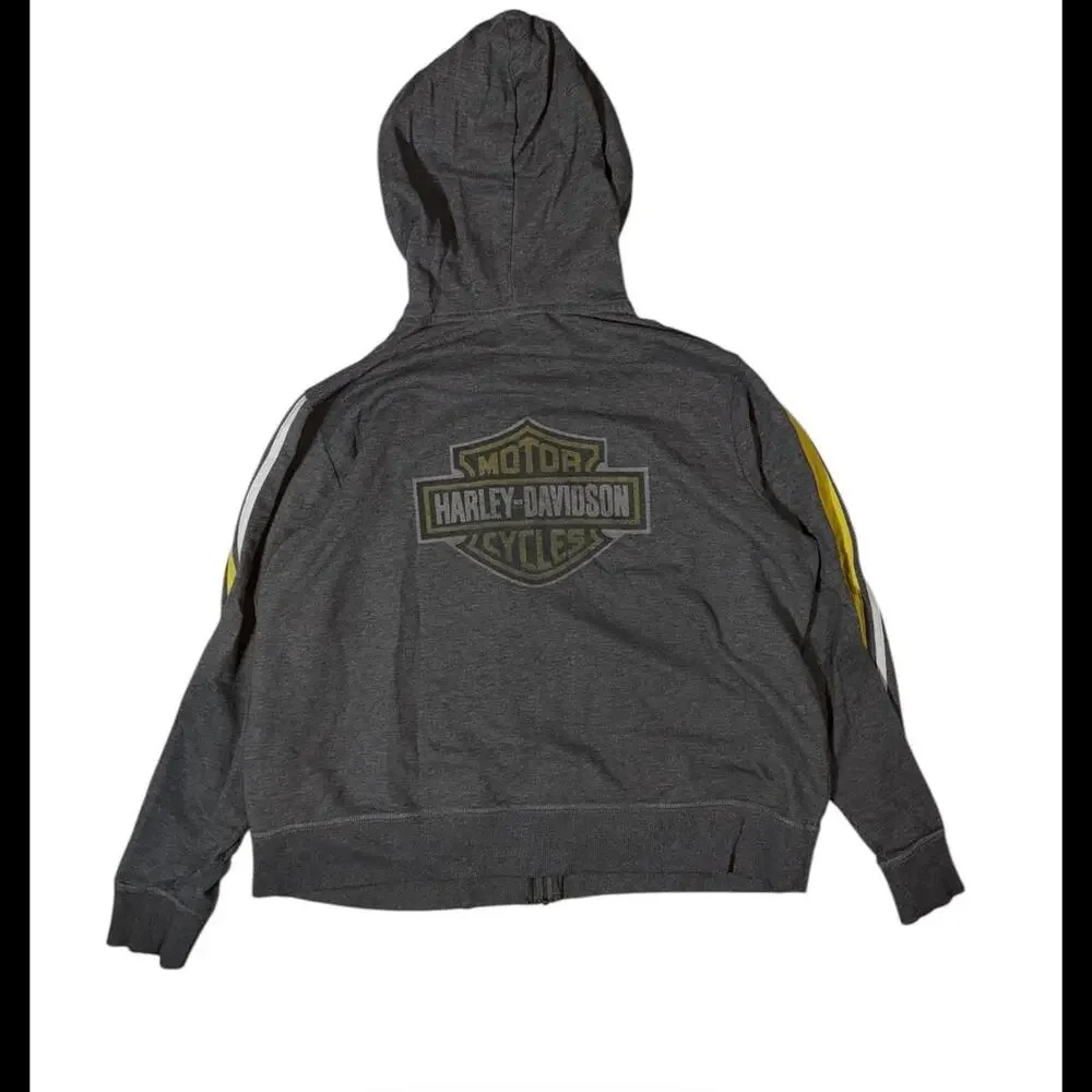 Harley davidson grey zip up